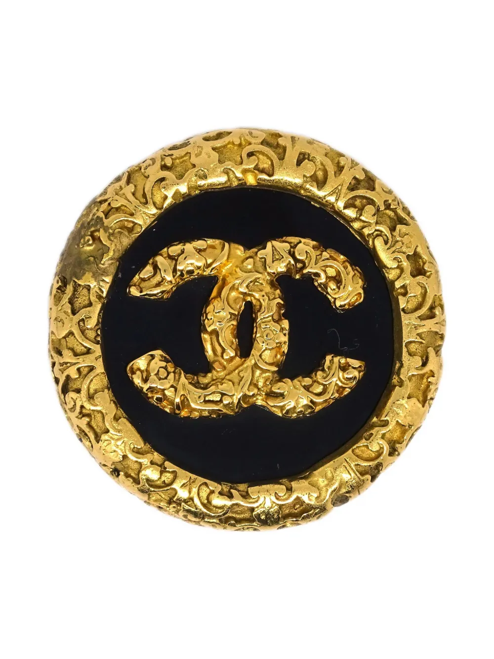 Pre-owned Chanel 1993 Cc Logo Brooch