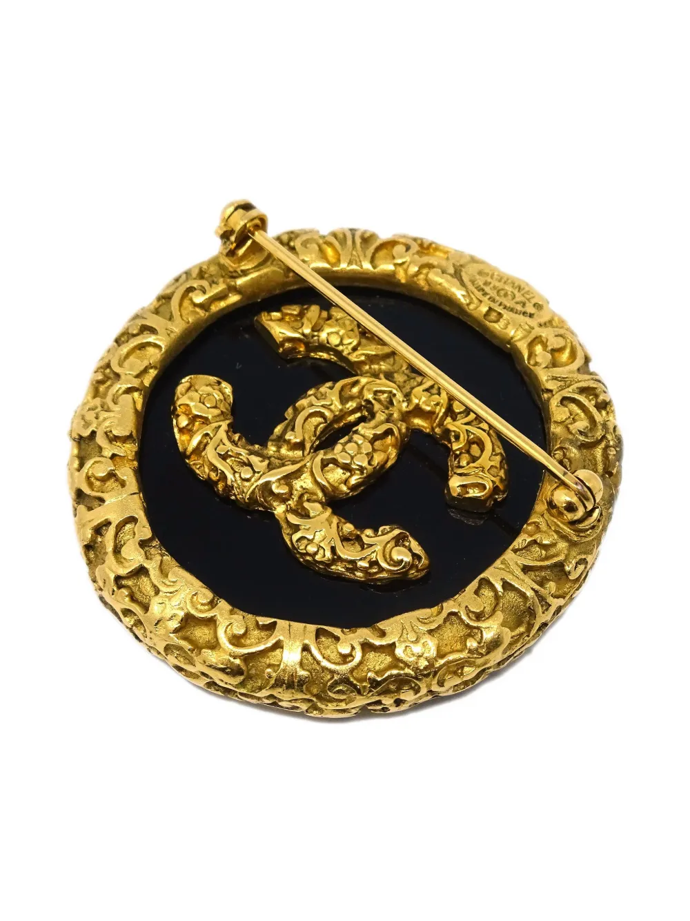 Pre-owned Chanel 1993 Cc Logo Brooch