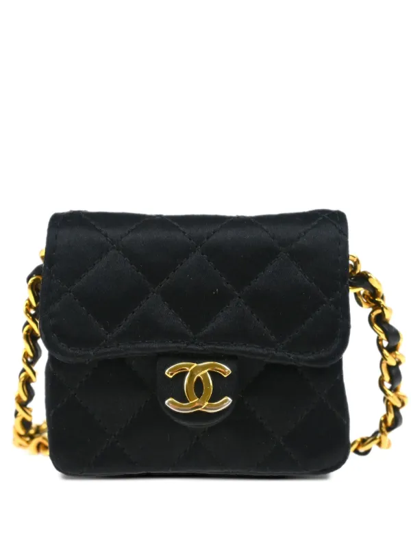 CHANEL Pre-Owned キルティング フラップバッグ | ブラック | FARFETCH JP
