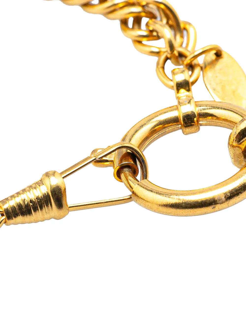 Pre-owned Chanel 1970-1980 Gold Plated 31 Rue Cambon Pendant Necklace Costume Necklace