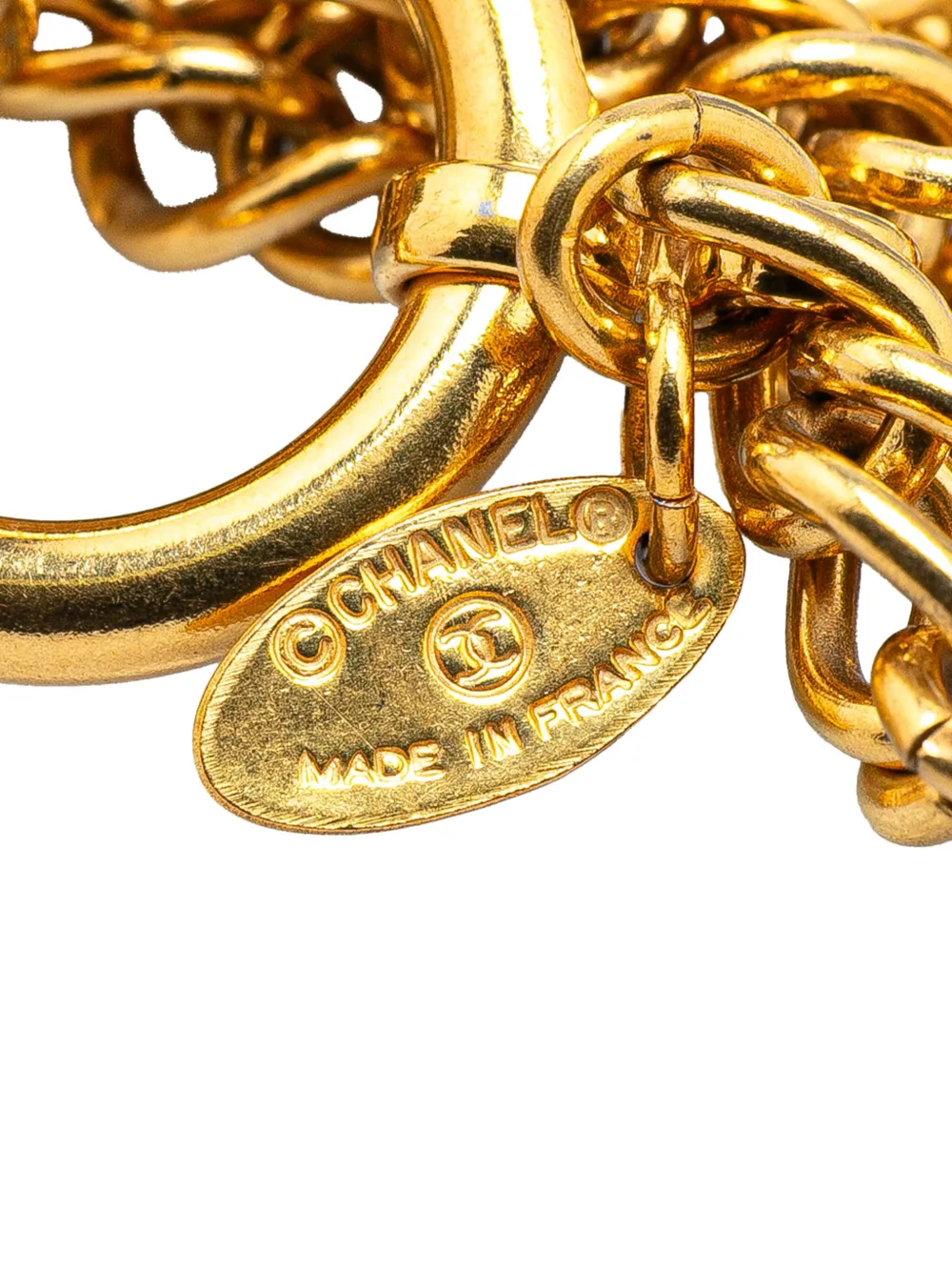 Pre-owned Chanel 1970-1980 Gold Plated 31 Rue Cambon Pendant Necklace Costume Necklace