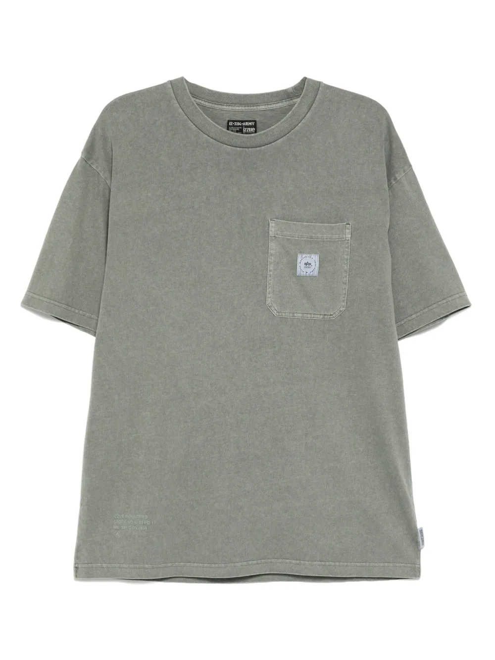 Izzue T-shirt met logopatch Groen