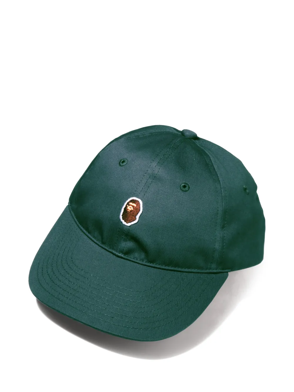 A BATHING APE Pet met geborduurd logo Groen