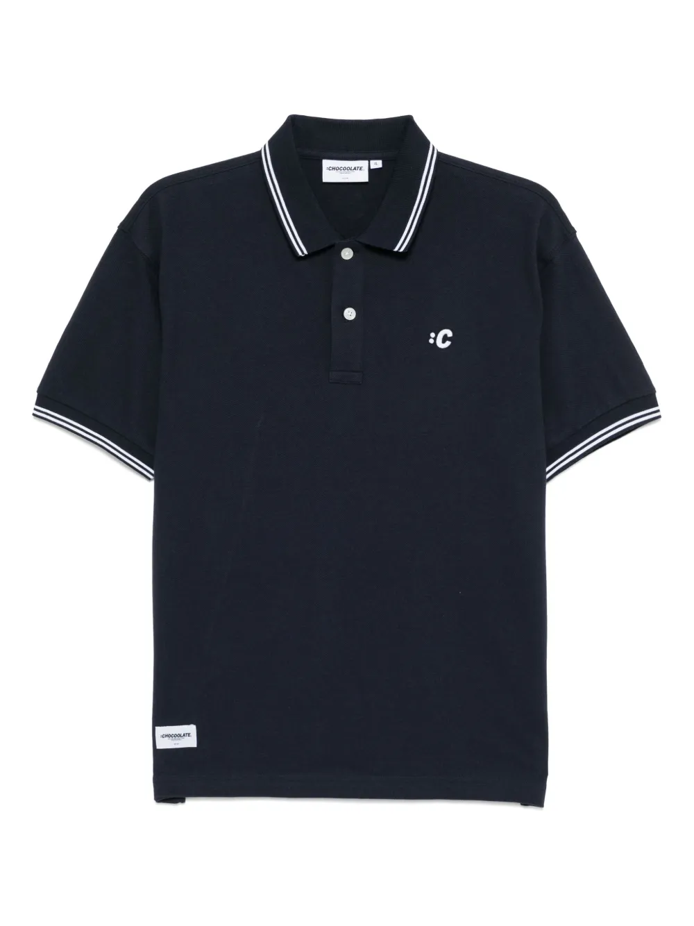CHOCOOLATE Poloshirt met geborduurd logo Blauw