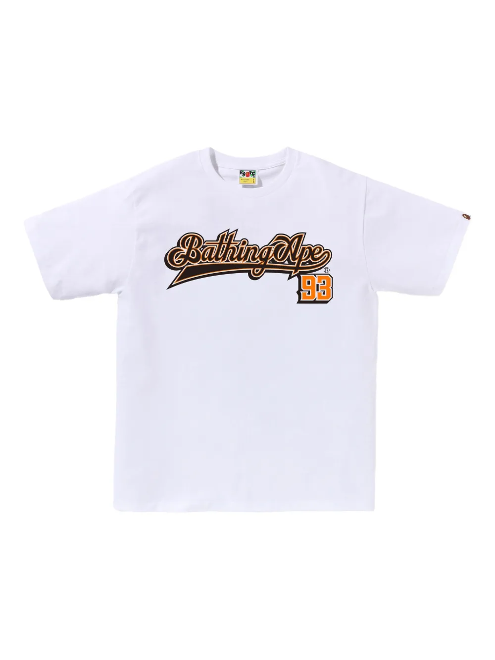 A BATHING APE® playera con logo estilo béisbol | blanco | Image 1
