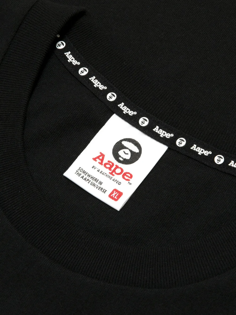AAPE BY *A BATHING APE logo-print T-shirt Zwart