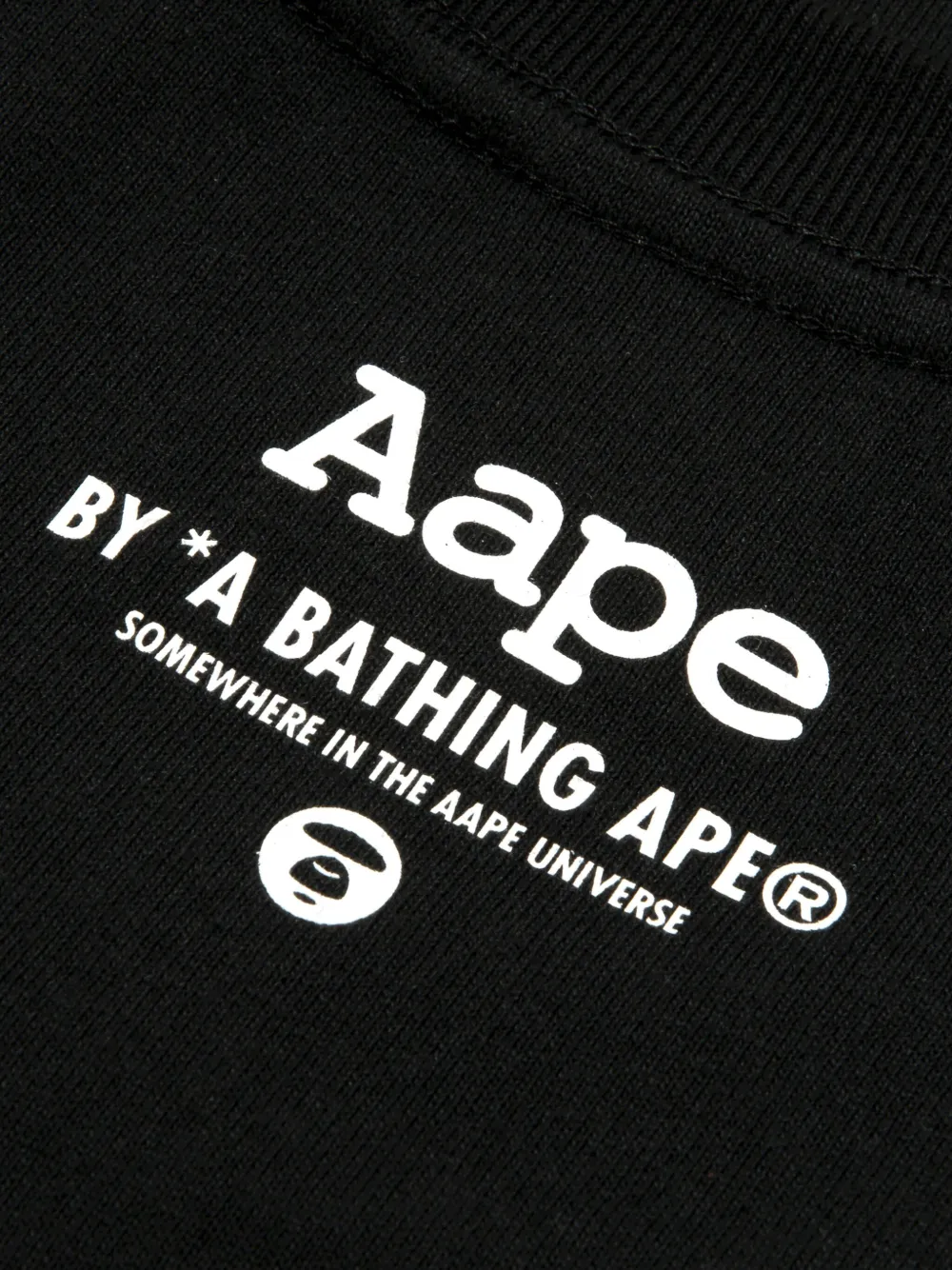 AAPE BY *A BATHING APE logo-print T-shirt Zwart
