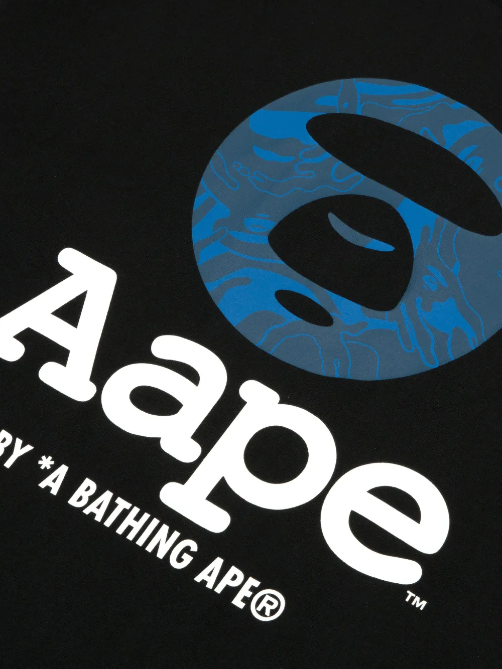 AAPE BY *A BATHING APE logo-print T-shirt Zwart
