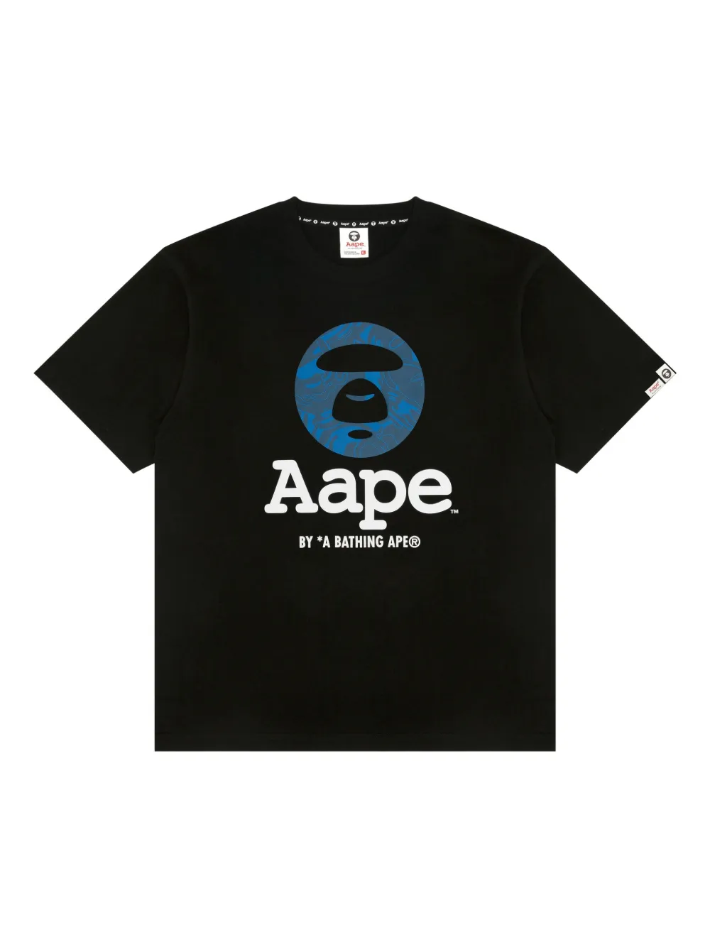 AAPE BY *A BATHING APE® logo-print T-shirt - ブラック AAPE BY *A BATHING APE® logo-print T-shirt - ブラック
