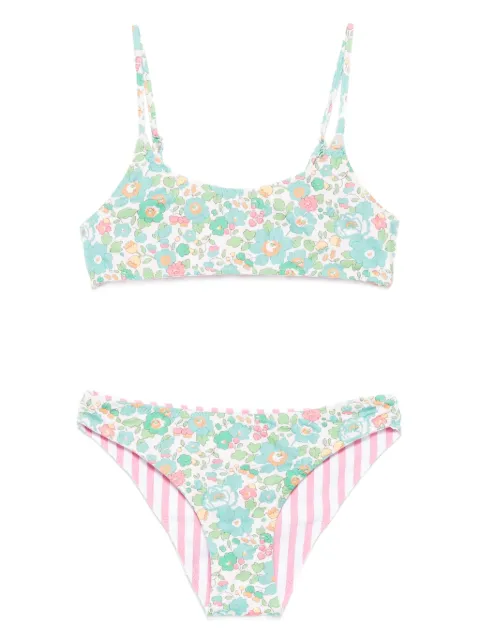 MC2 Saint Barth Kids floral-striped reversible bikini