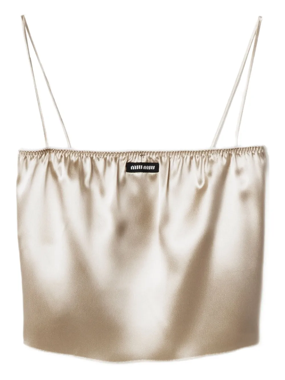 Miu satin tank top Goud