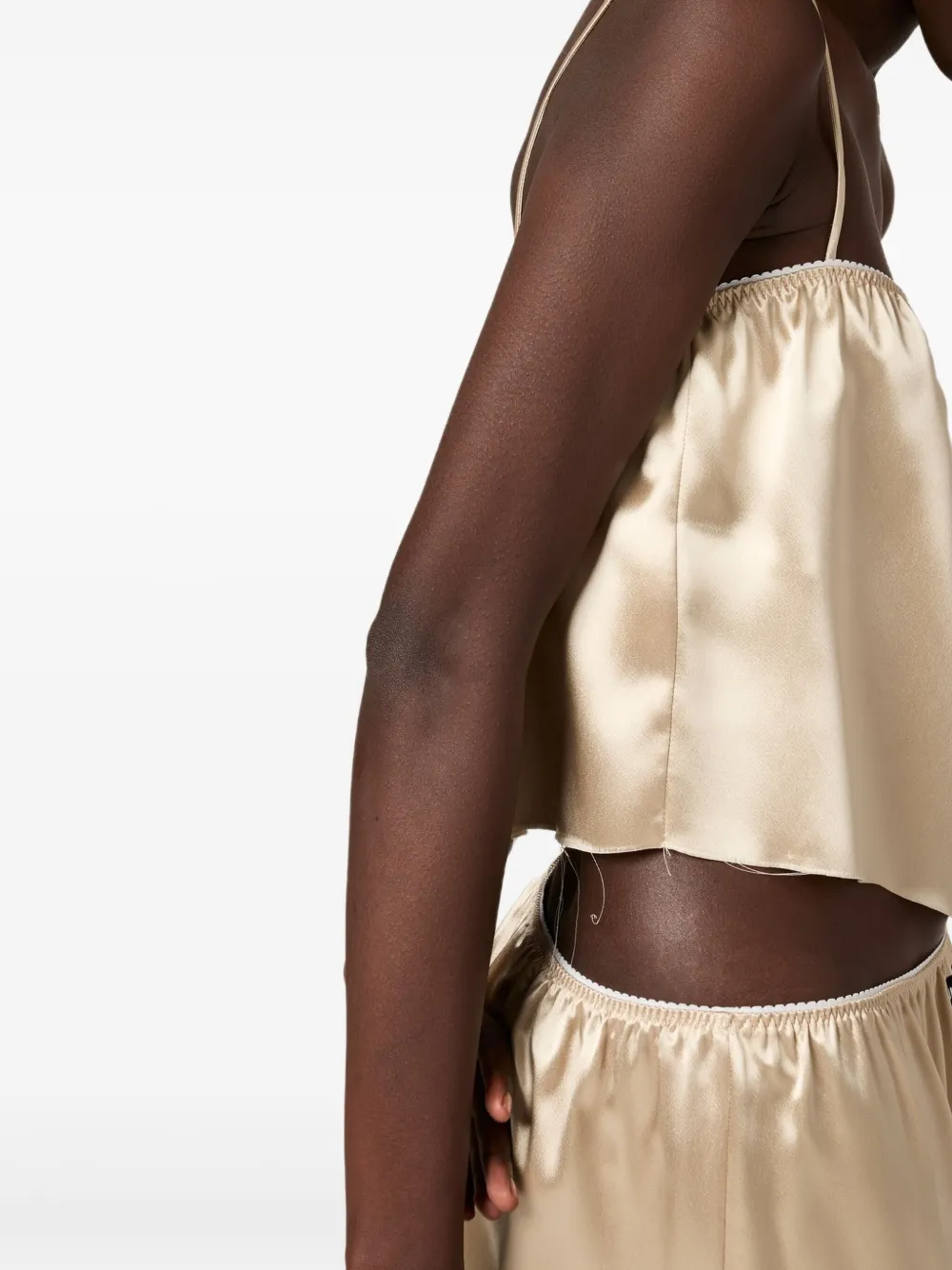 Miu Satijnen tanktop Goud