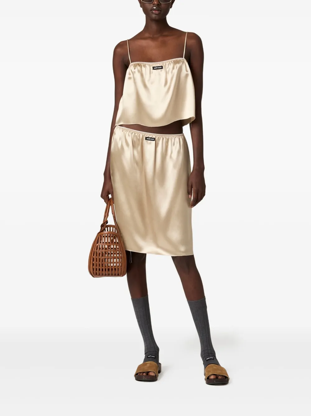 Miu Miu camiseta de satén | Chalecos y camisetas | Image 2