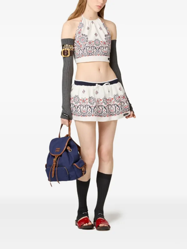 【完売必至】MiuMiu チェック柄 クロップド トップ クロップド MiuMiu(ミュウミュウ) ブラウス・シャツ(レディース