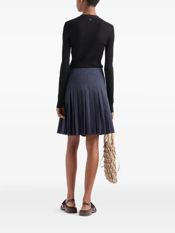 Prada リブニット カーディガン | ブラック | FARFETCH JP