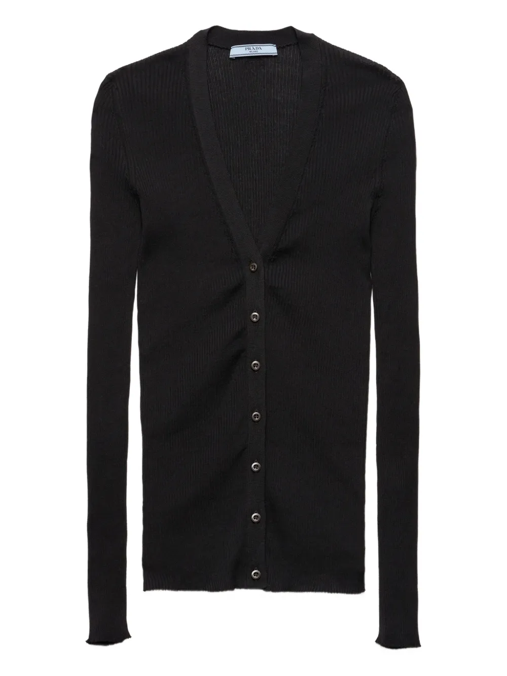 Prada Ribbed-knit Cardigan