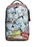 Sprayground money print backpack - White