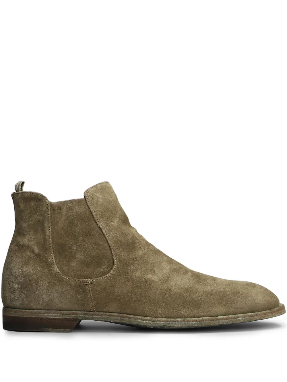 Officine Creative Suède enkellaarzen Beige