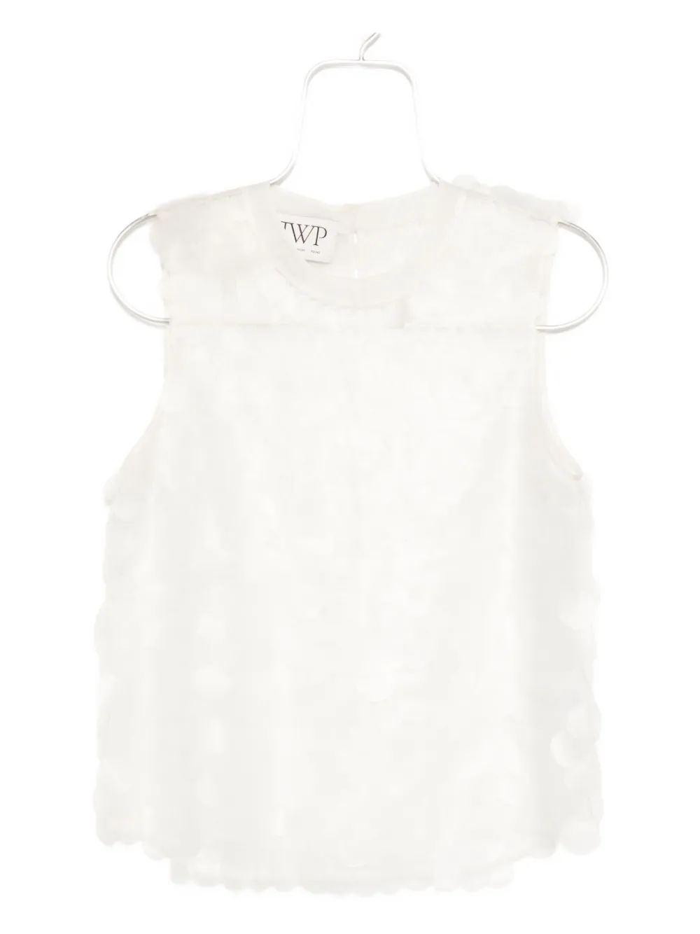 TWP shell top - Bianco
