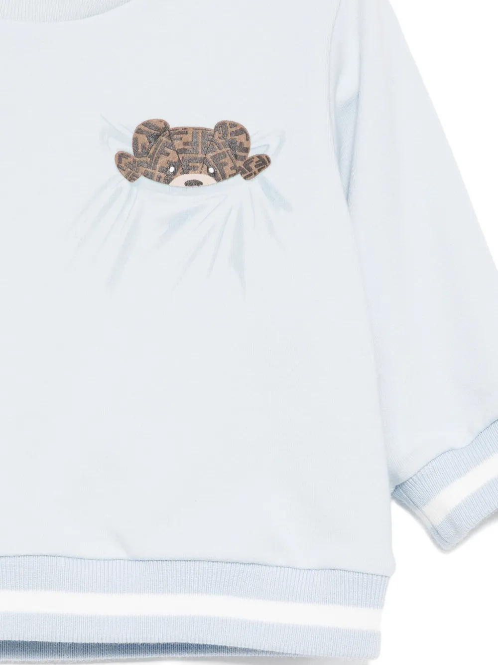 Fendi Kids graphic--print sweatshirt Blauw