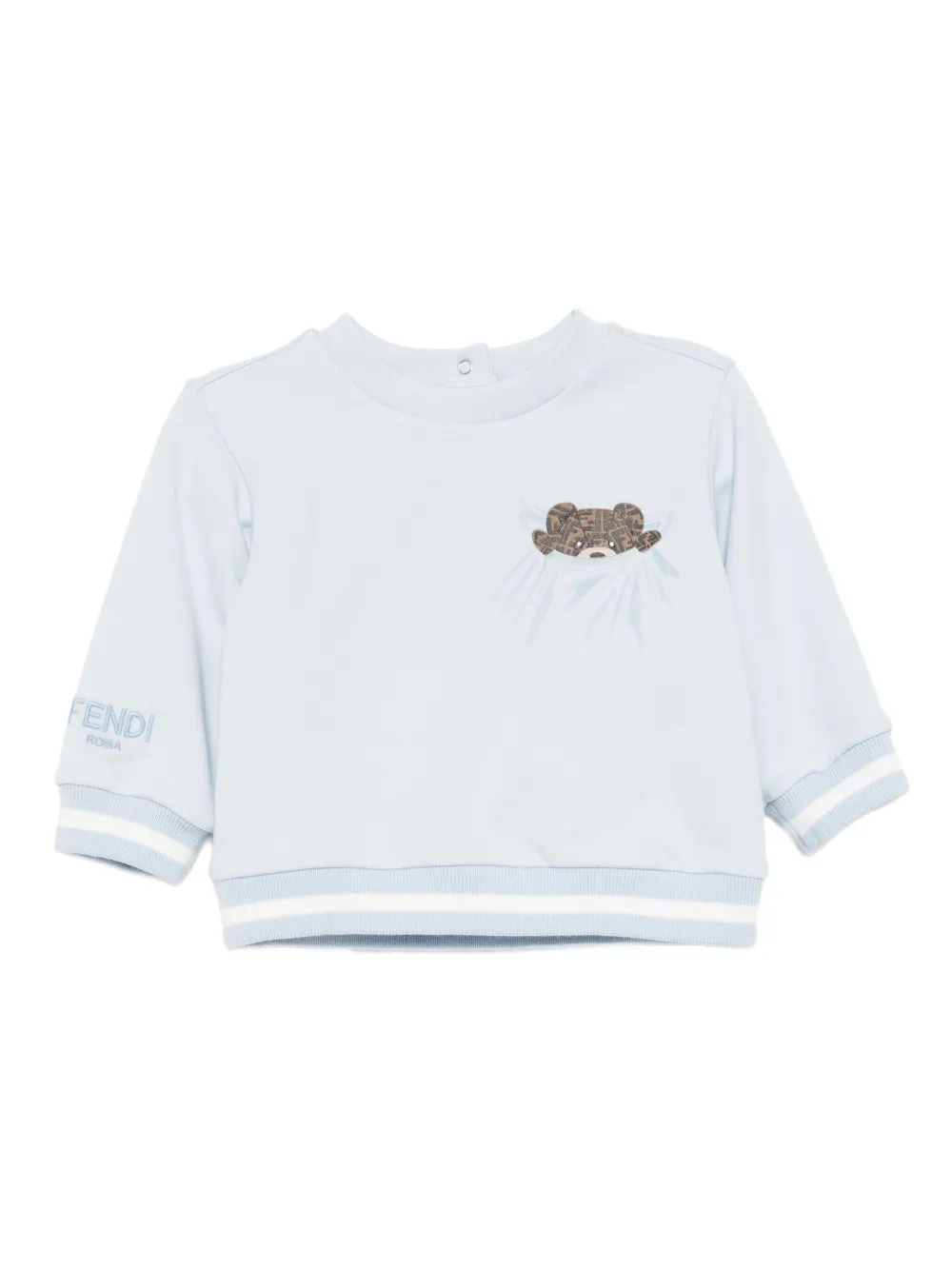 Fendi Kids graphic--print sweatshirt | Blue | Image 1