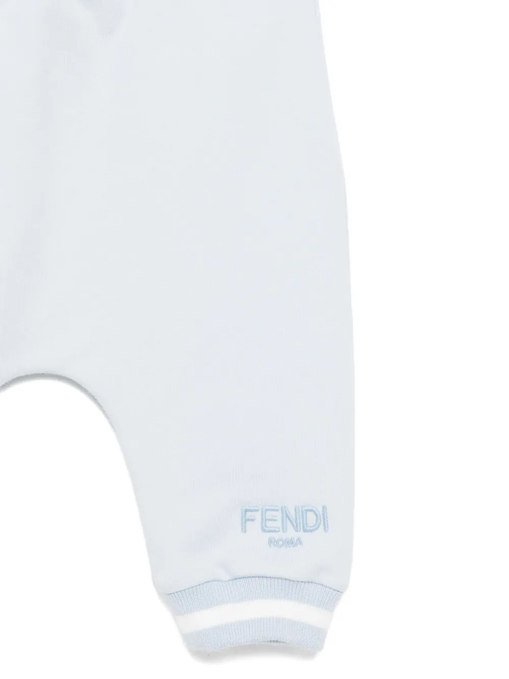Fendi Kids Joggingbroek met logo Blauw