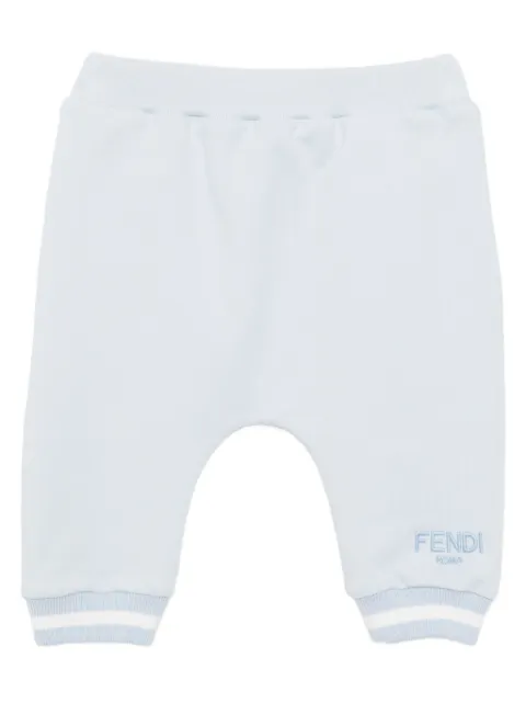 Fendi Kids спортивные брюки с вышитым логотипом