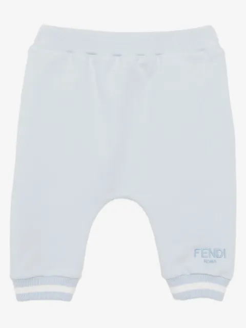 Fendi Kids pants con logo bordado