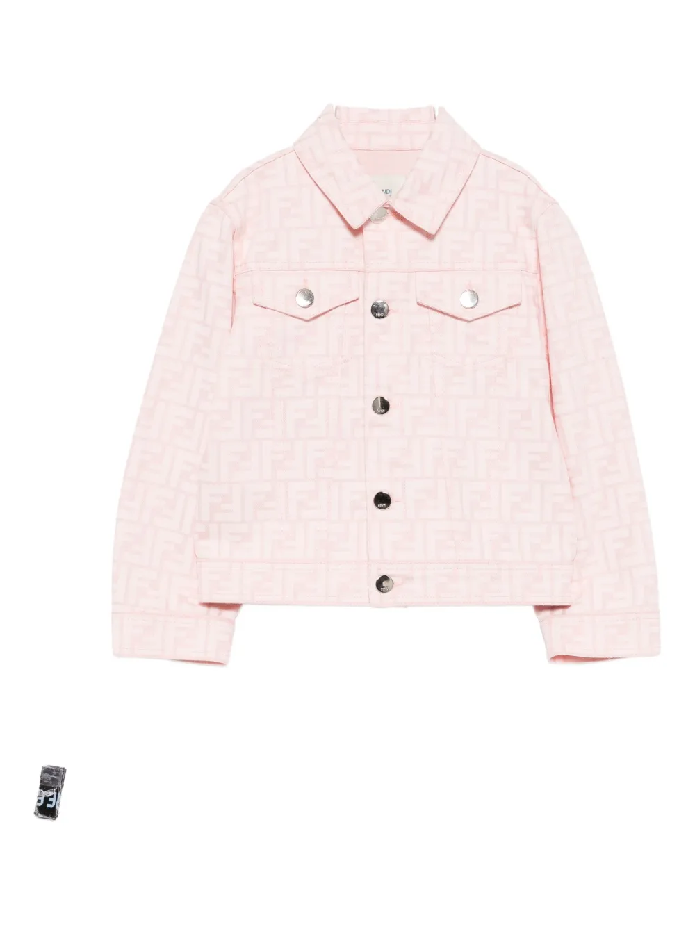 Fendi Kids Giacca con stampa monogramma - Rosa