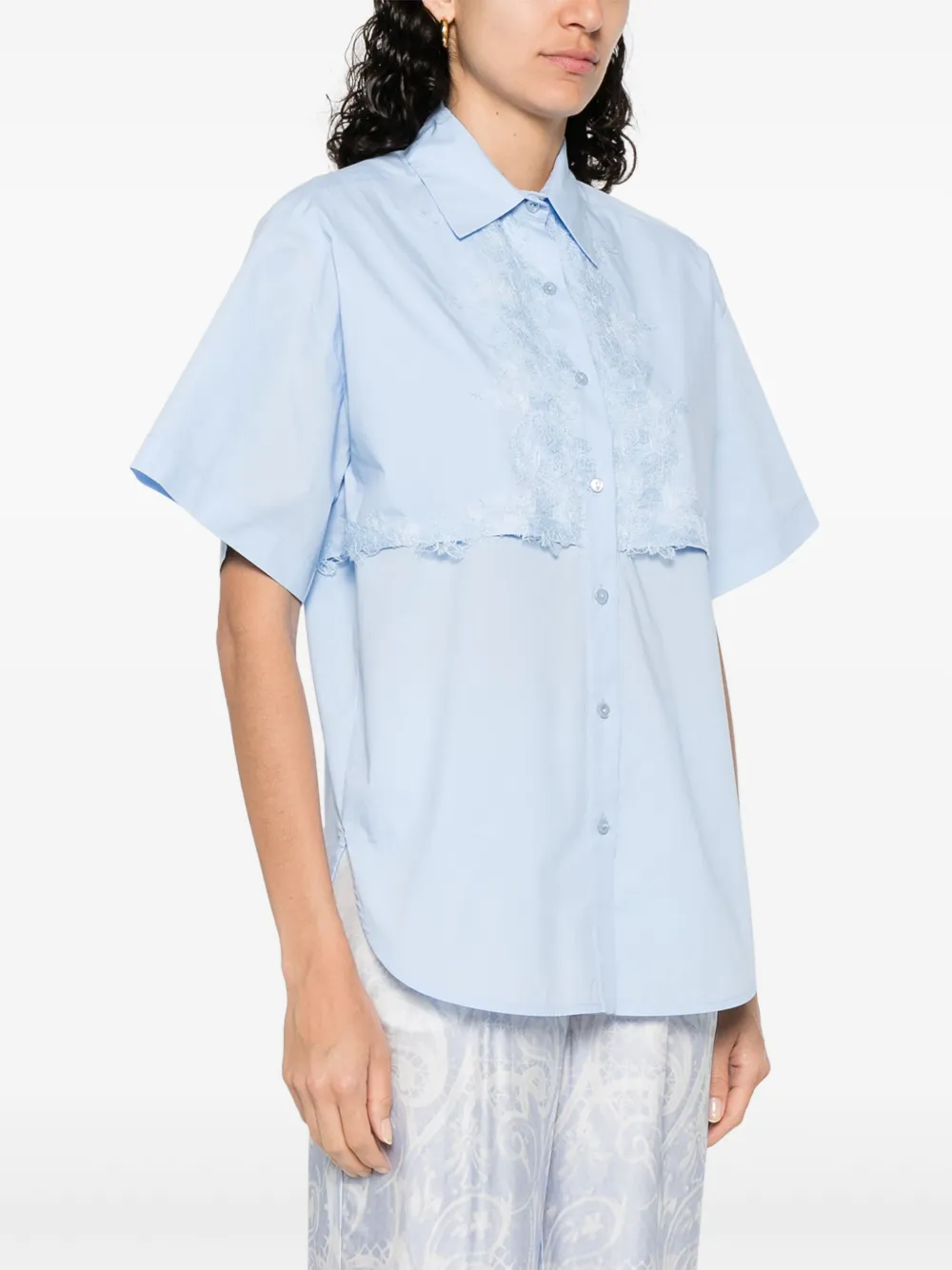 ERMANNO FIRENZE Katoenen shirt Blauw
