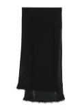 ERMANNO FIRENZE pointelle-detail scarf - Black
