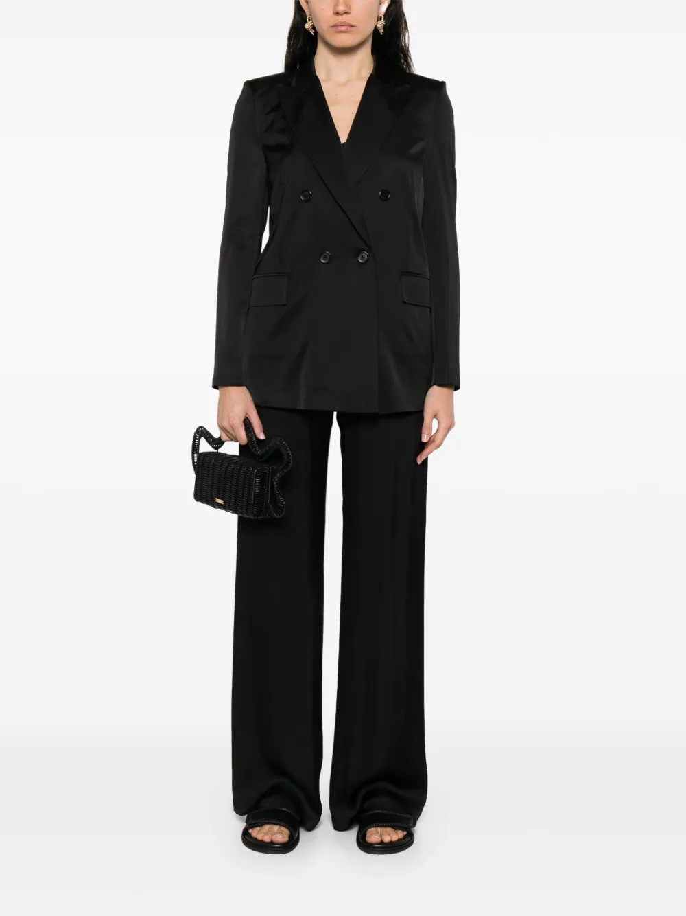 ERMANNO FIRENZE wide-leg trousers - Zwart