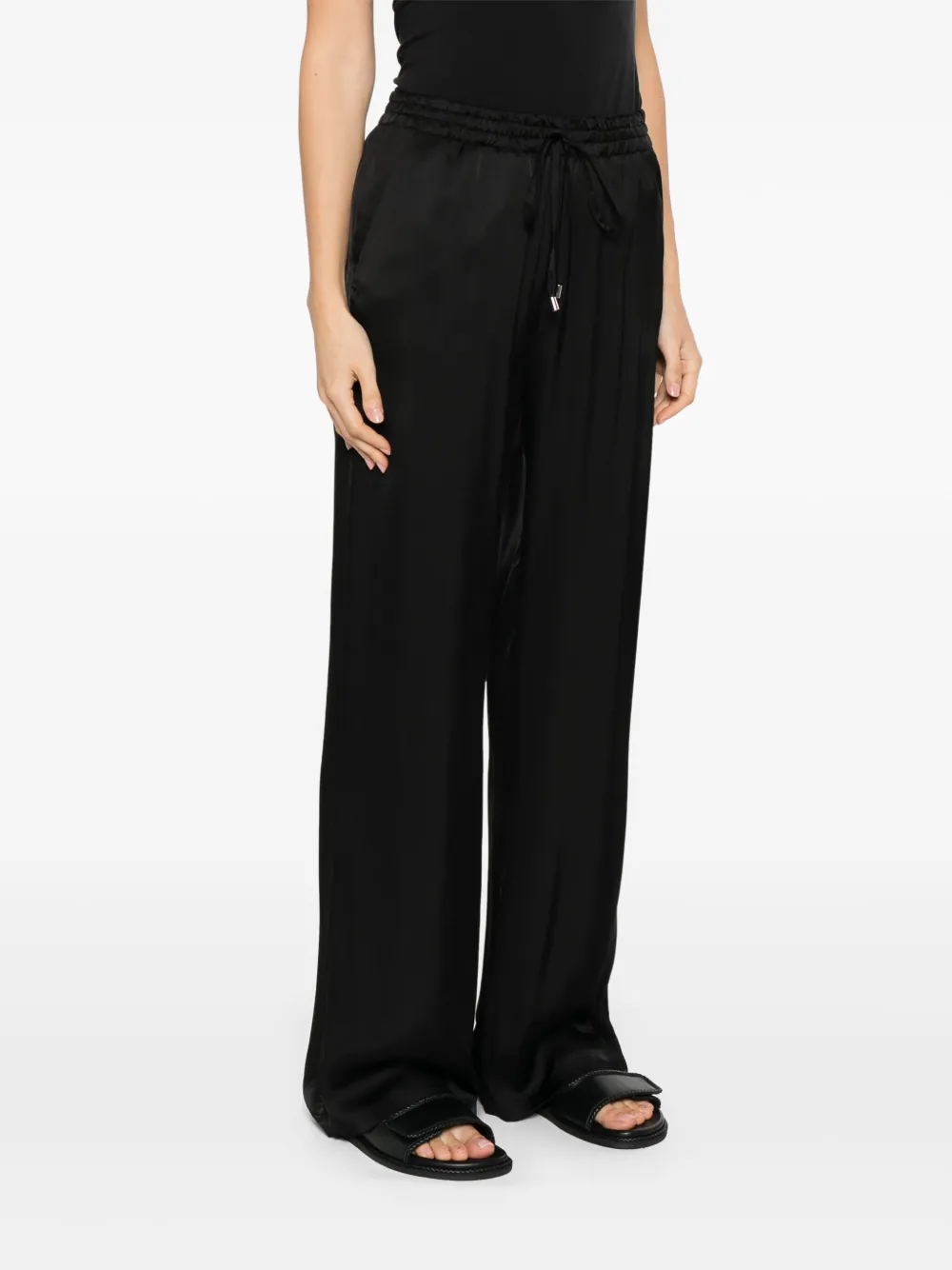 ERMANNO FIRENZE Broek met wijde pijpen Zwart