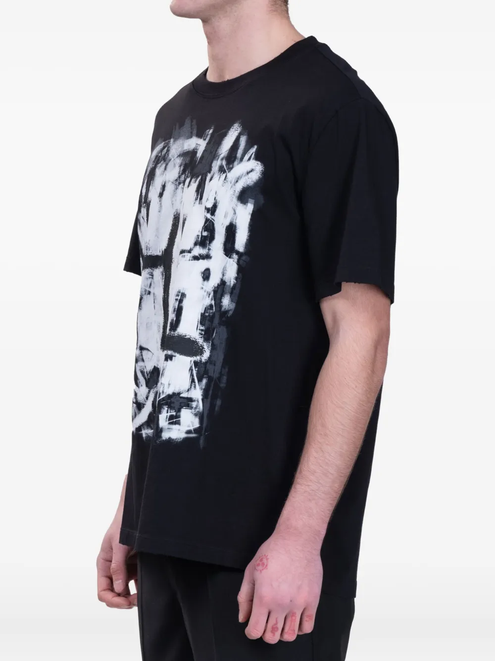 Helmut Lang Scribble T-shirt - Zwart