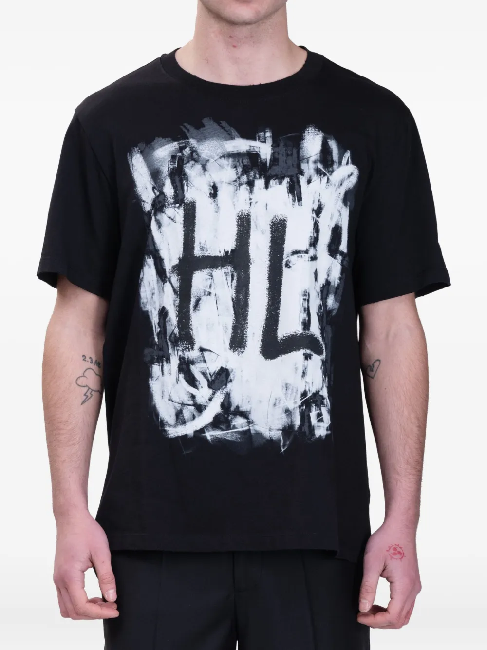 Helmut Lang playera Scribble | negro | Image 1