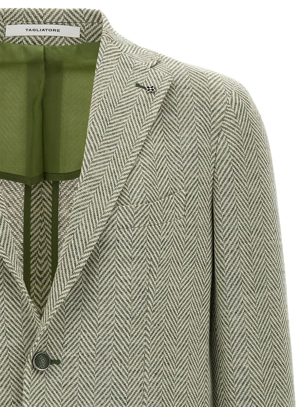 Tagliatore Blazer met visgraatpatroonn Groen
