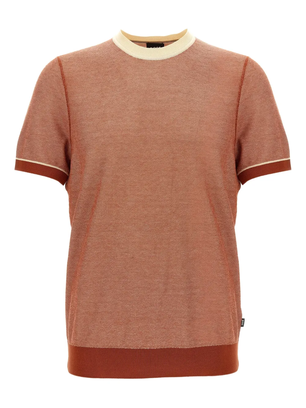 Shop Hugo Boss Textured Short-sleeve Knit Top