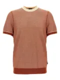 BOSS textured short-sleeve knit top - Orange