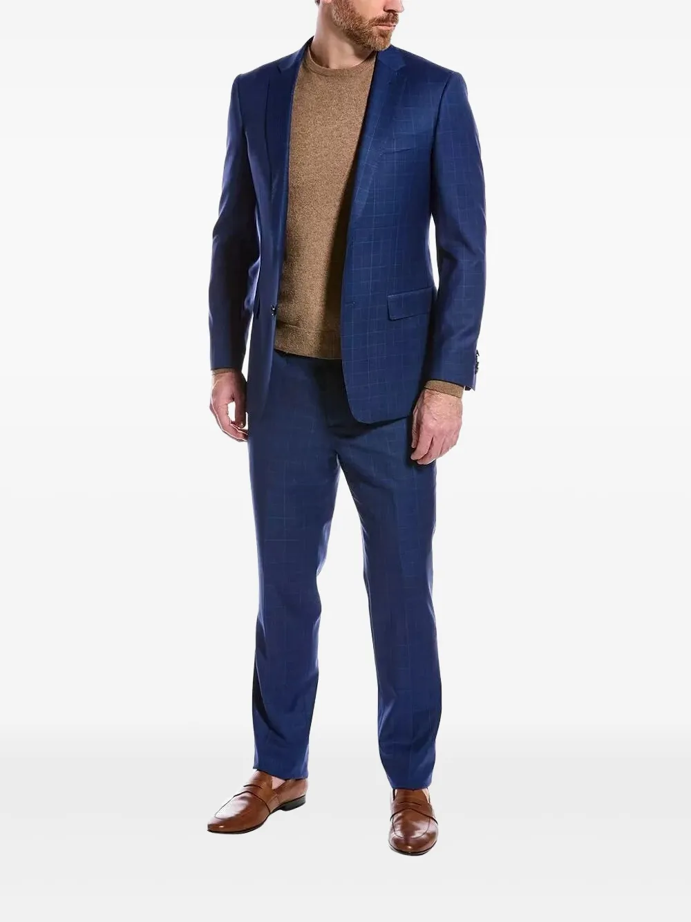 Cavalli Class plaid slim-fit suit | Single Breasted Suits | Image 2