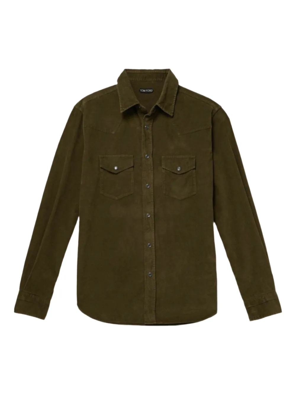 TOM FORD Ribfluwelen overhemd Groen