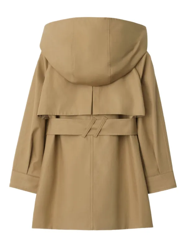 Burberry Kids フーデッド トレンチコート | ニュートラル | FARFETCH JP