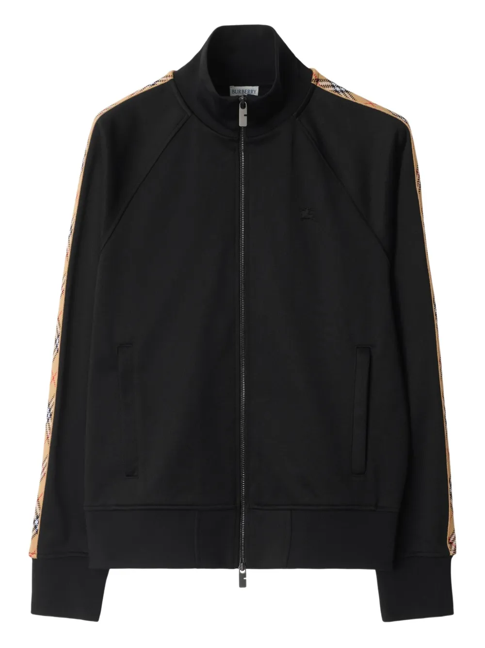 Burberry checked-trim sweatshirt | Black | Image 1