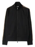 Burberry checked-trim sweatshirt - Black