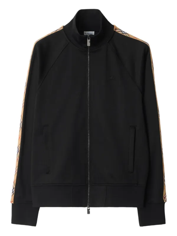 Burberry チェックトリム スウェットシャツ | ブラック