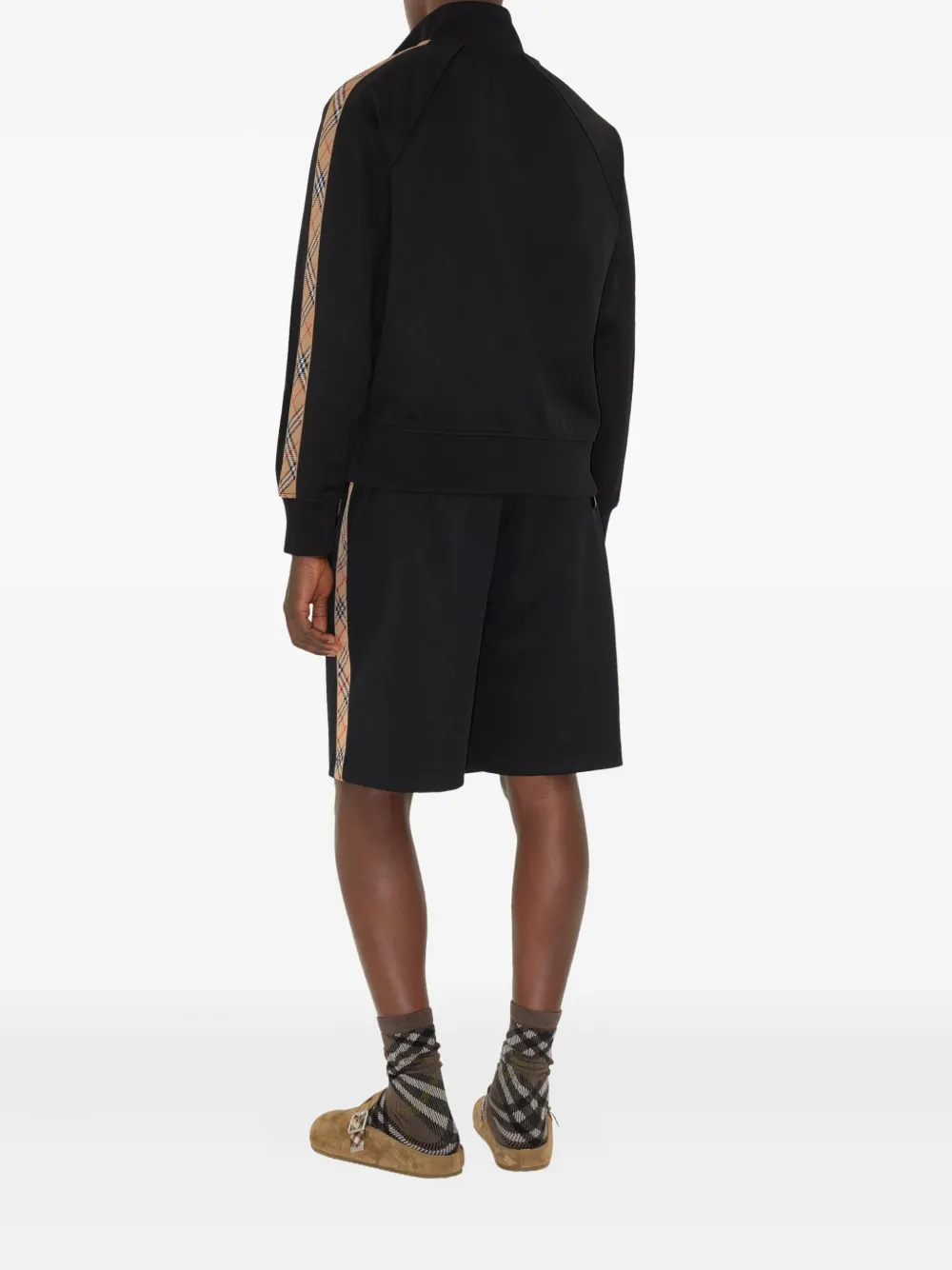 Burberry Sweater met geruite zoom Zwart