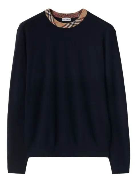 Burberry pull en laine à carreaux