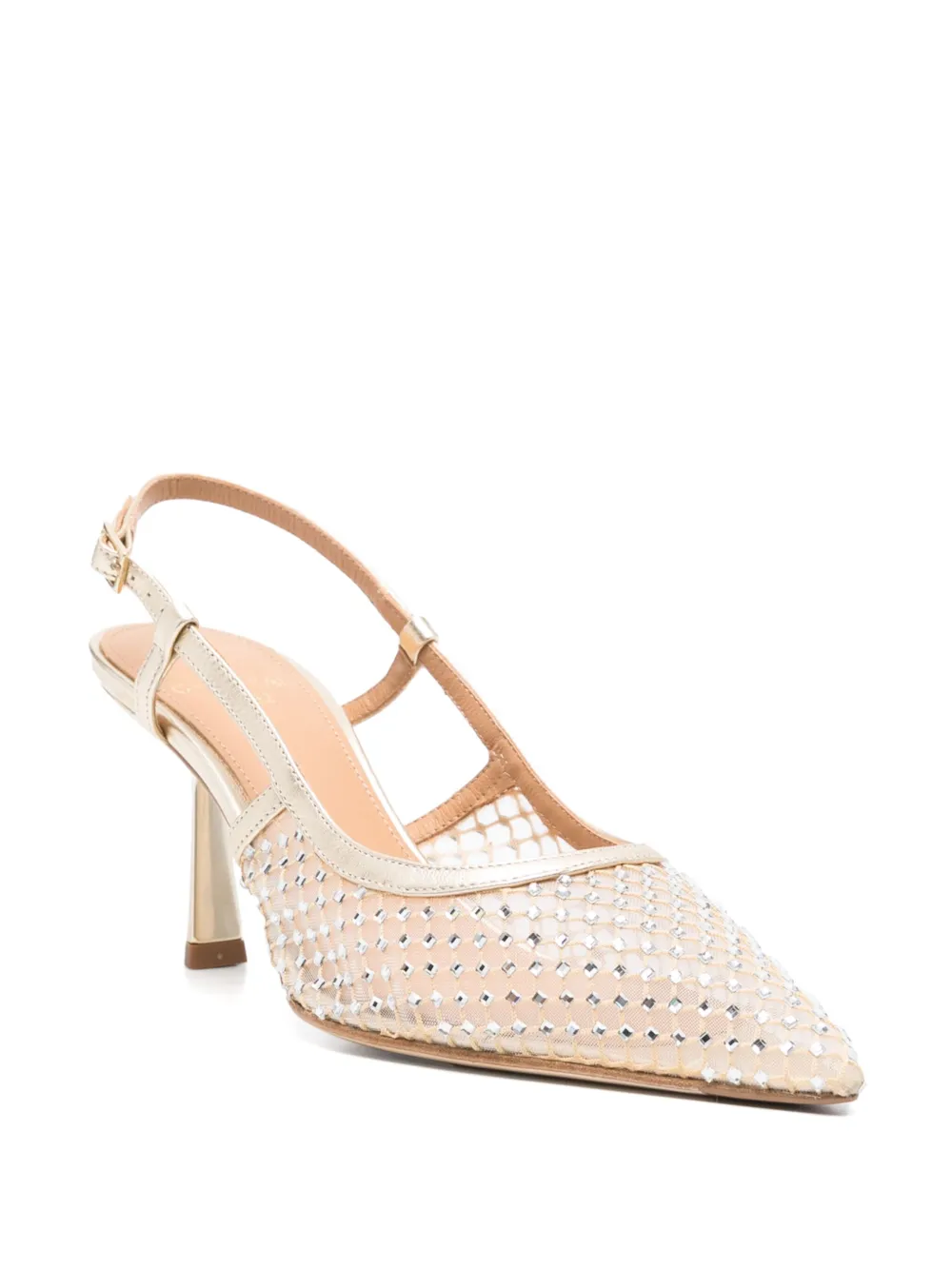 Chantal 80mm crystal-embellished pumps Neutrals