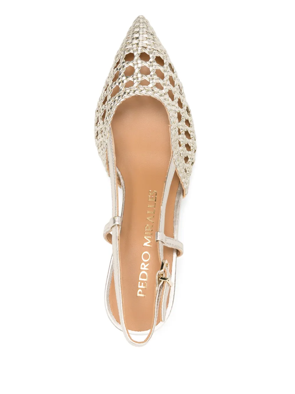 Pedro Miralles 60mm slingback heeled pumps Gold