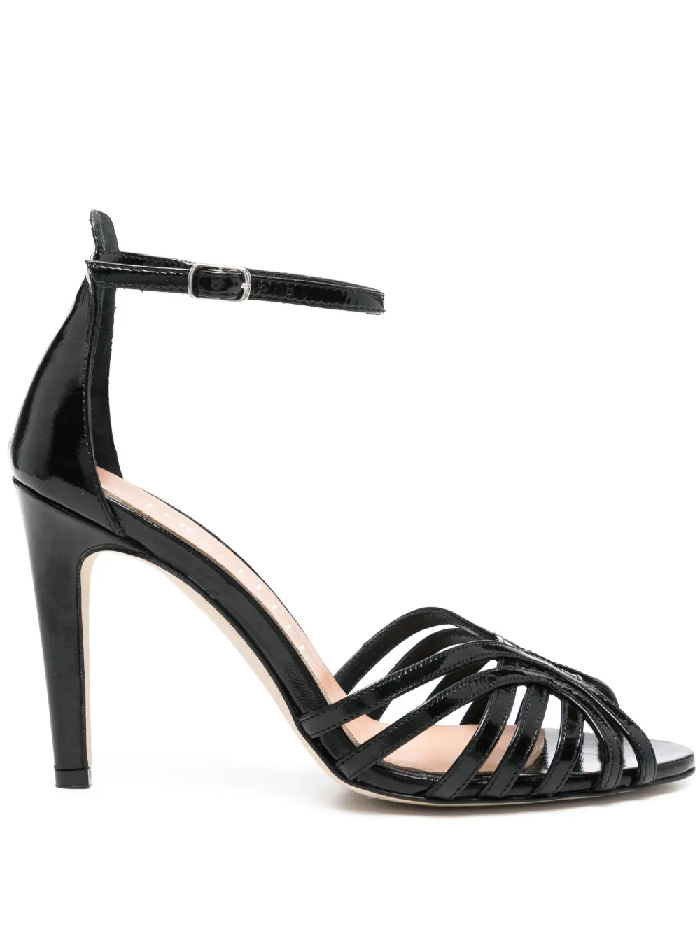 The Seller 100mm leather sandals Black