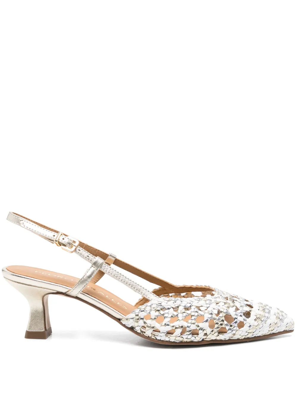 Pedro Miralles 60mm slingback heeled pumps White